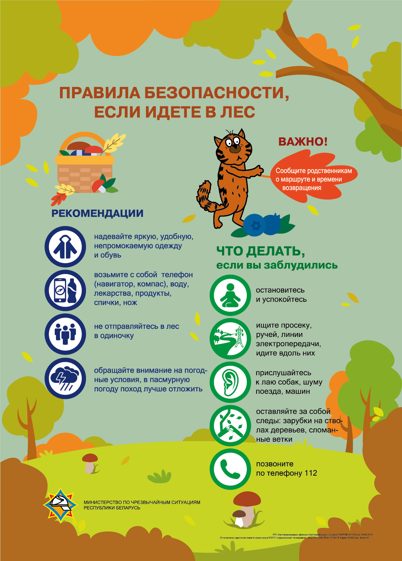 ПБ если идете в лес